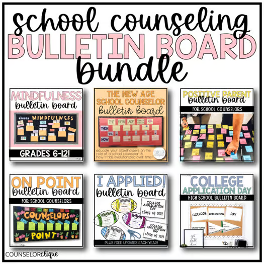 School Counseling Bulletin Board Bundle