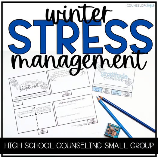 Stress Management High School Counseling Small Group- Winter Themed