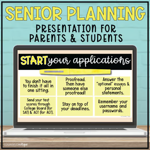 Senior Post-Secondary Planning Presentation for Parents and Students