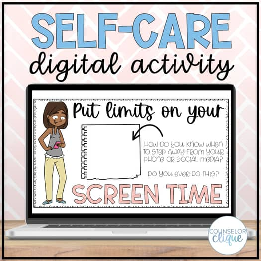Self-Care Digital School Counseling Activity