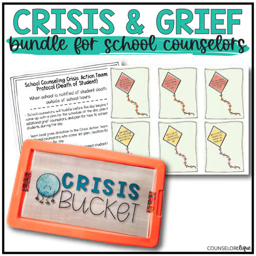Crisis and Grief Bundle for School Counselors