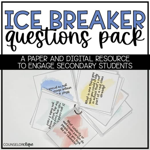 Ice Breaker Questions Pack for Secondary Students