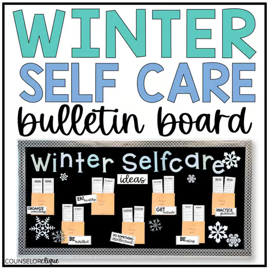 Winter Self Care Bulletin Board